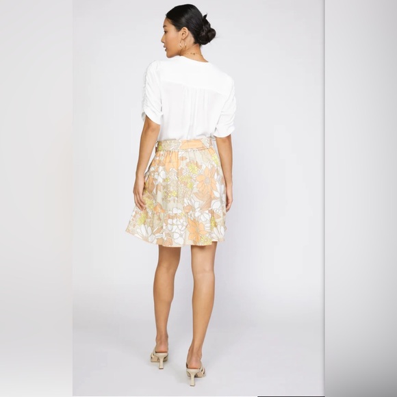 Anthropologie - Current Air Scalloped Edge Floral Skirt - Picture 3 of 8